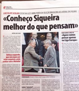 Copa 2014: Felipão elogia lateral-esquerdo do Benfica