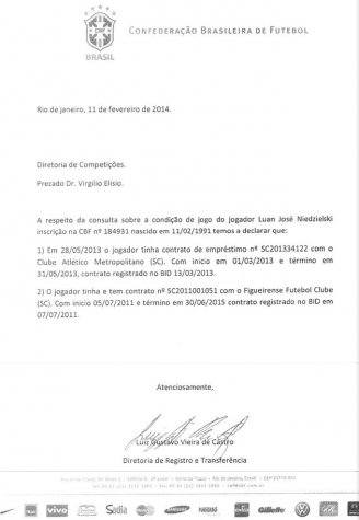 Icasa usa documento com CBF assumindo o erro como argumento para jogar a Série A