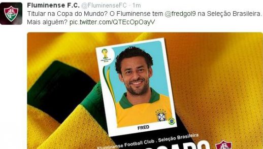 Copa 2014: Fluminense provoca rivais após convocação de Fred