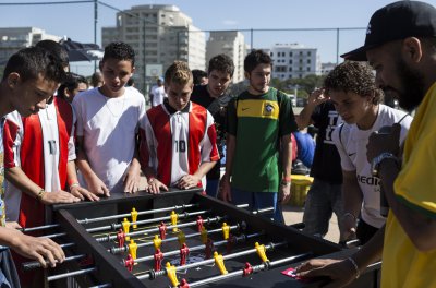 Batalha das Quadras da Nike anima os jovens e recebe dupla tricolor