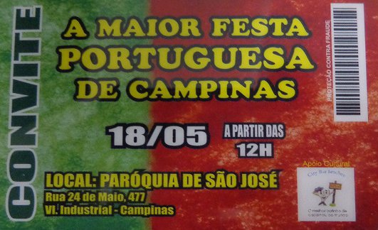 Corre! Convites para a maior festa portuguesa de Campinas estão terminando