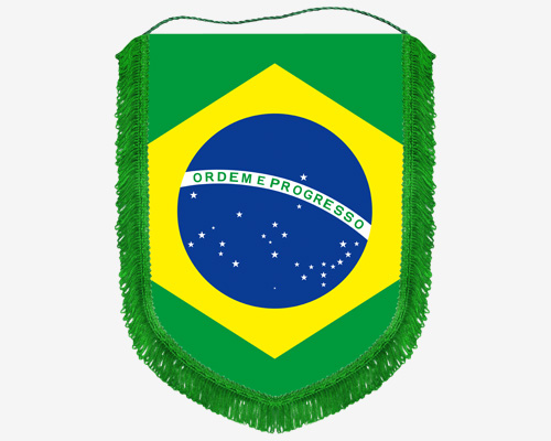 Flâmulas de jogos da seleção já estão prontas para Copa