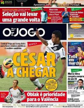 Ponte acerta transferência de César para o Benfica, de Portugal