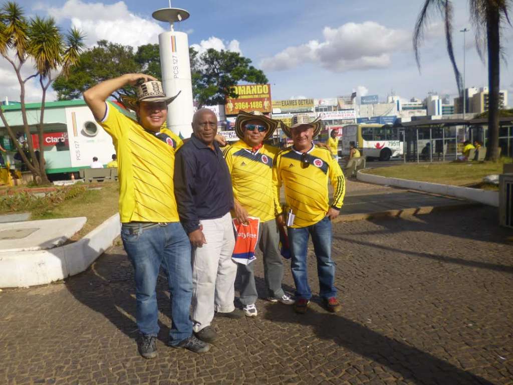 Colombianos invadem Brasília acompanhando sua seleção