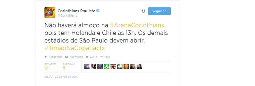 Por causa da Copa, Corinthians volta a sacanear rivais em rede social