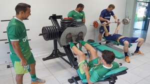 Série C: Elenco do Cuiabá realiza atividades físicas durante a Copa
