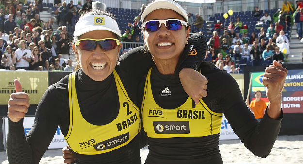 Brasileiras voltam a ter dia perfeito no vôlei de praia