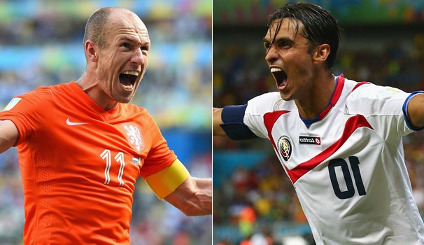 Copa 2014: Holanda encara surpresa Costa Rica nas quartas de final