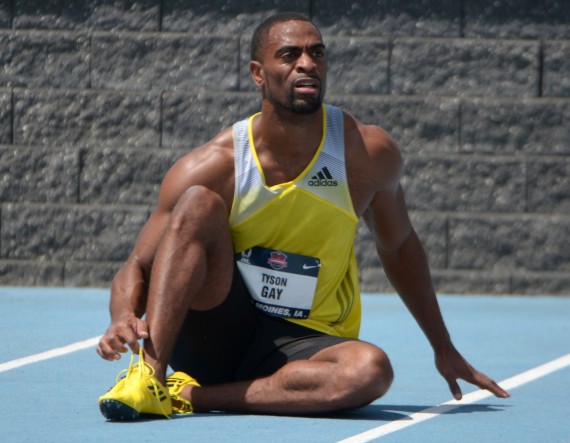Atletismo: Tyson Gay vence a primeira após retorno às pistas