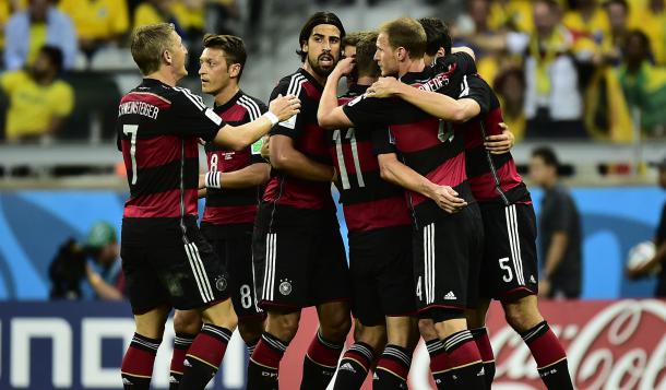 Alemães comemorando o gol - Rodrigo Villalba