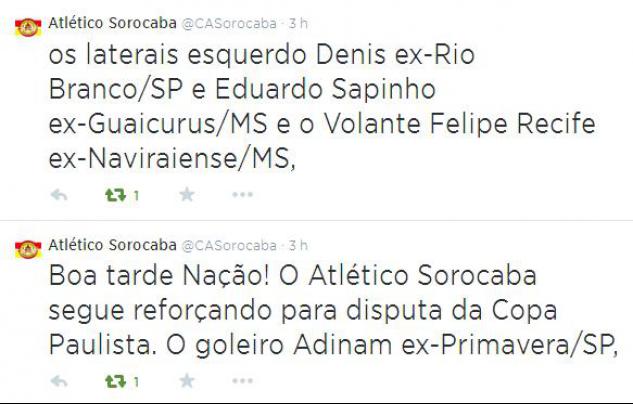 Copa Paulista: Atlético Sorocaba anuncia pacotão de reforços