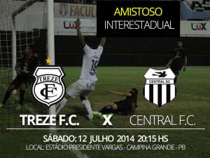 Série C: Treze e Central fazem mais um jogo-treino no Presidente Vargas