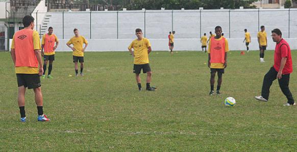 Treinamento da Portuguesa Santista, em Santos