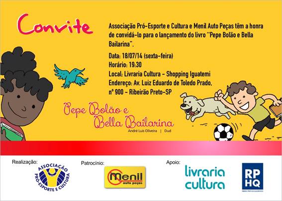 A Associação Pró-Esporte e Cultura lança livro infantil em Ribeirão