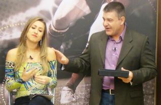 Ana Cecilia e o aniversariante Guina Paiva