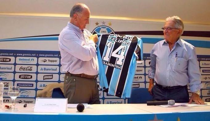 Felipão projeta trabalho integrado com a base no Grêmio