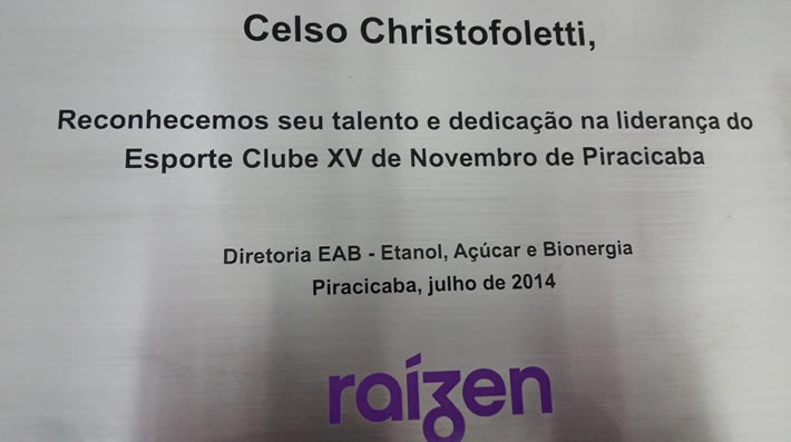 Copa Paulista: Presidente do XV recebe homenagem de empresas