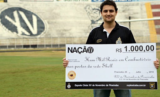 Torcedor é mais um vencedor do “Nação XV”