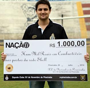Thiago Estevão Lopes venceu a promoção Nação XV