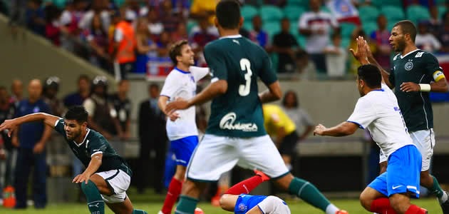 O Bahia venceu o Goiás, 1 a 0, na Arena Fonte Nova