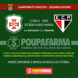 Segundona: Portuguesa Santista faz promoção de ingressos para duelo decisivo de domingo