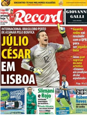 Julio César recebe proposta para defender o Benfica