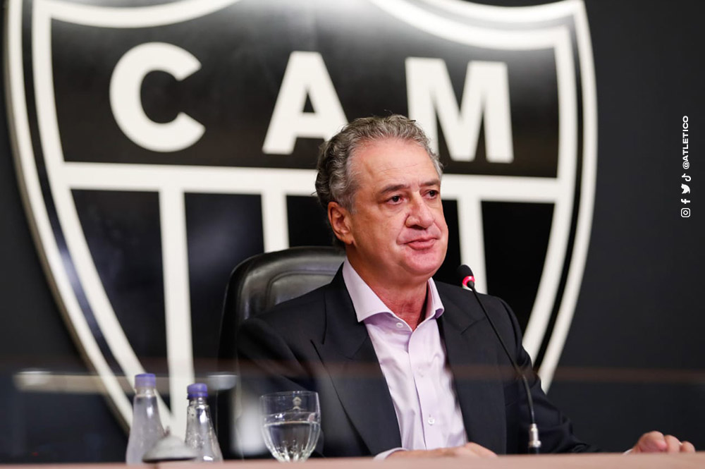 Presidente do Atlético Mineiro ignora vender patrimônios para sanar dívidas