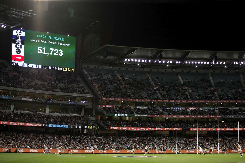 Jogo leva mais de 50 mil em estádio na Austrália, sem mortes por covid-19 desde 2020