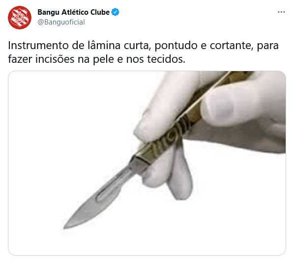 Bangu protesta nas redes sociais e indica que foi “operado” na derrota para o Vasco