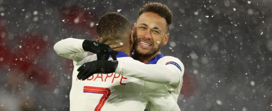 Debaixo de neve, Neymar e Mbappe fizeram a festa na Alemanha