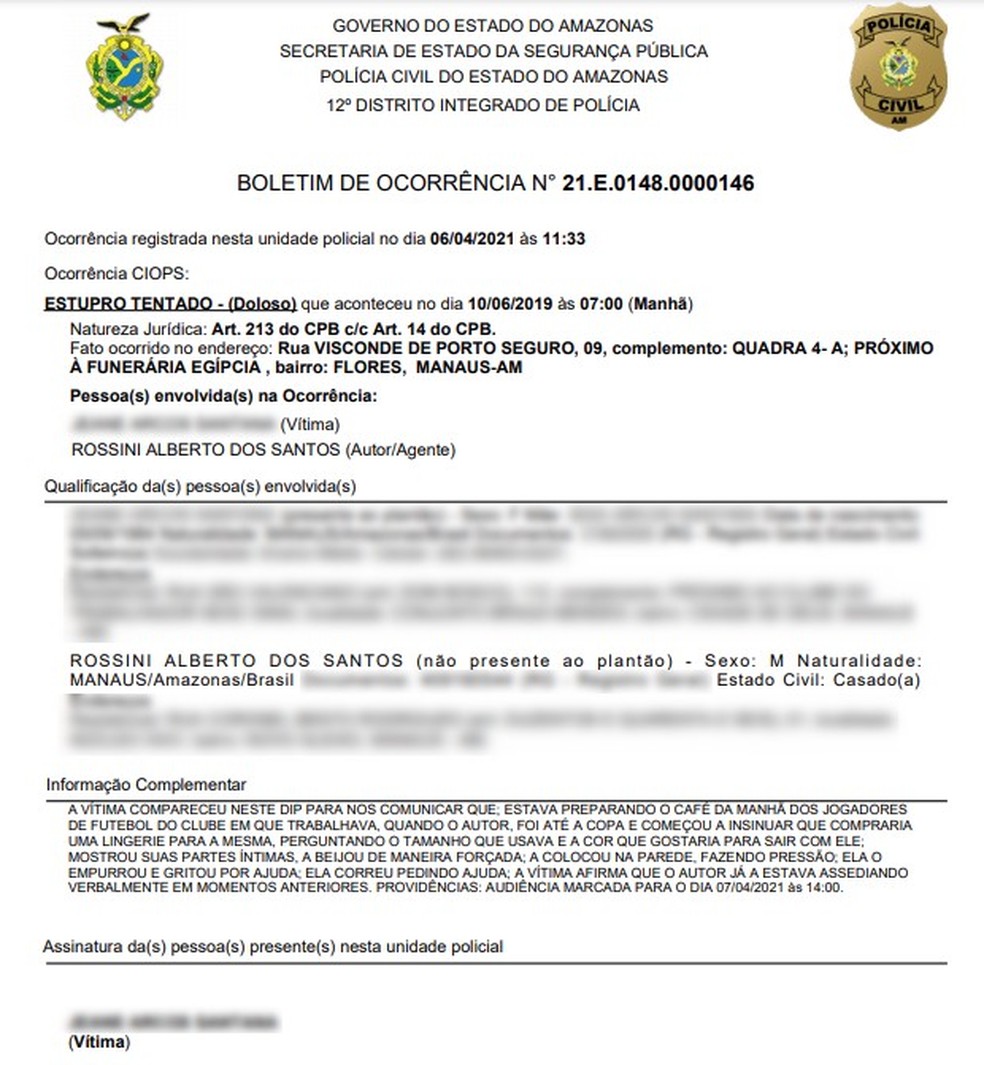 Revelado pelo Santos, ex-atacante do Manaus é acusado de estupro
