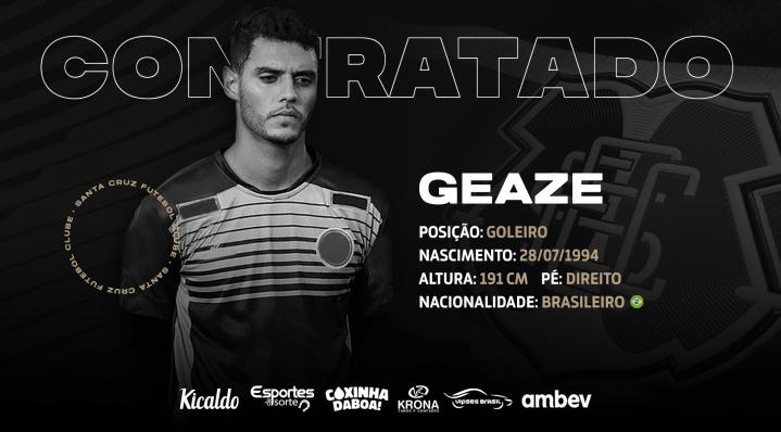 Santa Cruz anuncia a contratação de goleiro que estava no Campeonato Sergipano