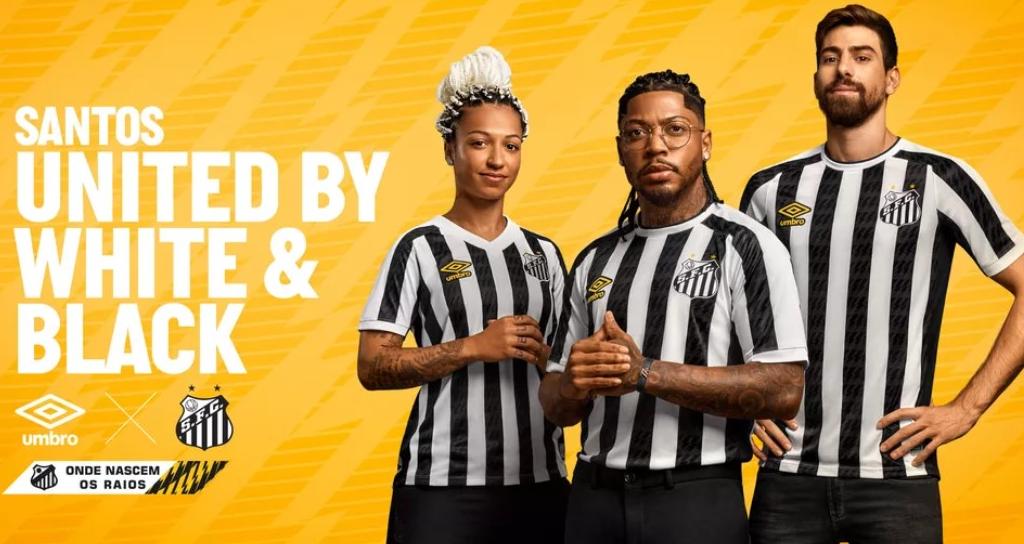 Novas camisas do Santos. (Foto: Divulgação/Umbro)