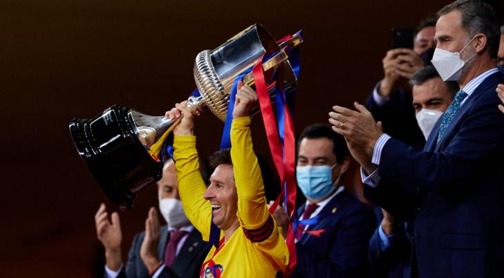 COPA DO REI: Messi faz 2, Barcelona goleia Athletic Bilbao e é campeão