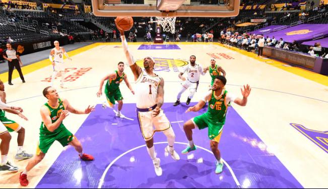 NBA: Em jogo sem LeBron e Mitchell, Los Angeles Lakers bate Utah Jazz na prorrogação