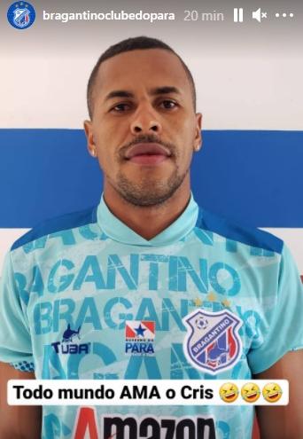 Após camisa 9 marcar quatro gols, Bragantino brinca: “Todo mundo ama o Cris”