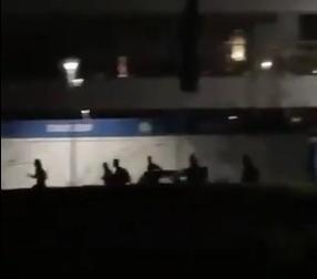 Vândalos fogem após emboscada. (Foto: Reprodução)