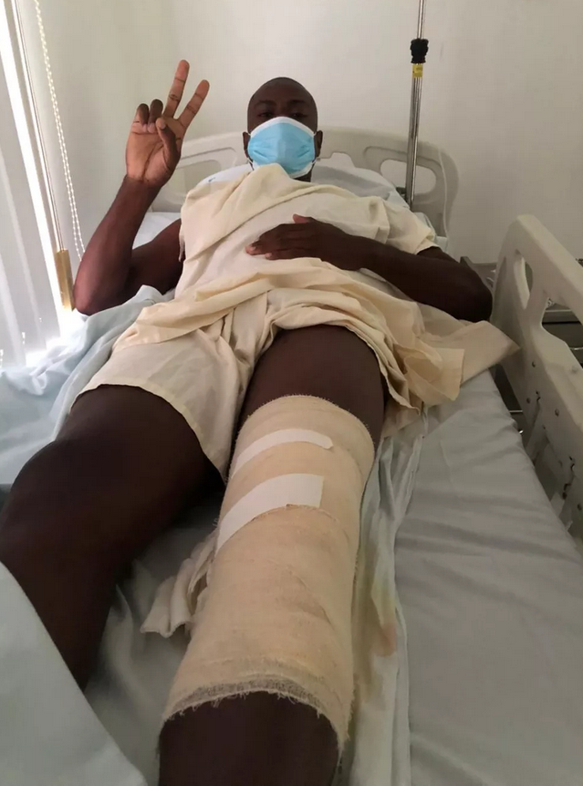 Zagueiro do CRB passa por cirurgia no joelho e se recupera no hospital