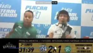 Guarani cai em campo e narrador no estúdio após gol da Ponte. VÍDEO!