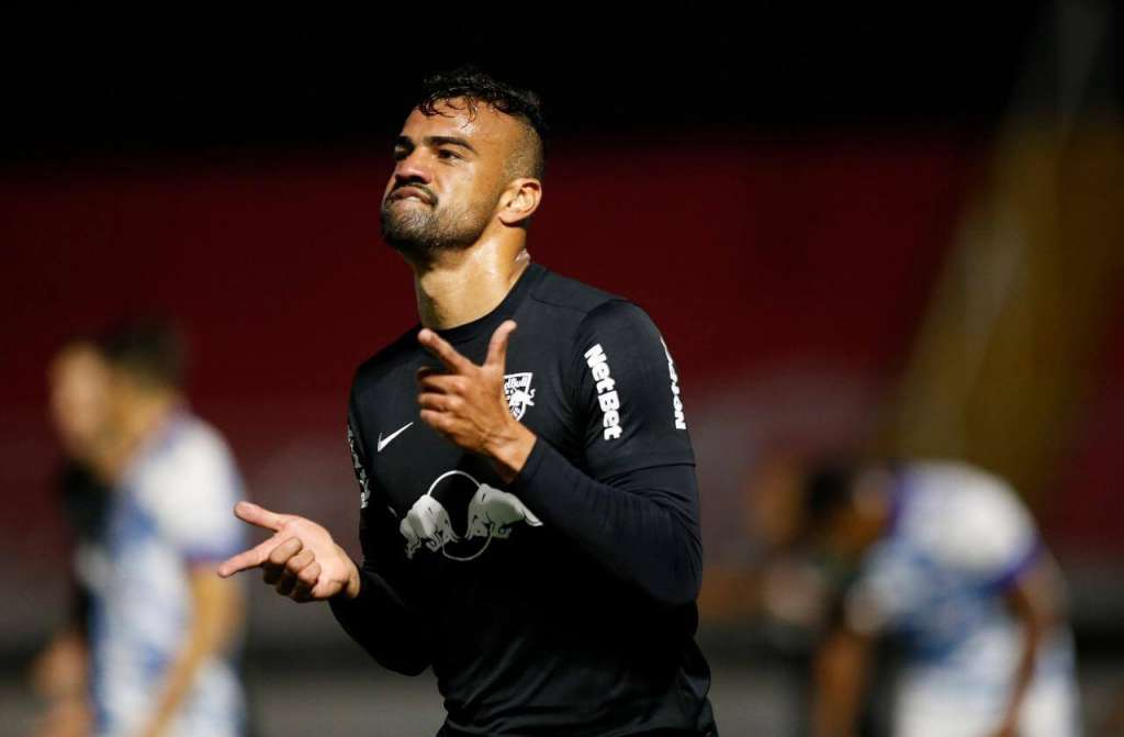 Fabrício Bruno marcou o primeiro gol do Red Bull Bragantino sobre o Emelec (Foto: Ari Ferreira/Red Bull Bragantino)