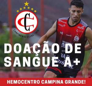 Volante da Série D passa mal em casa e é internado; Clube pede doações de sangue