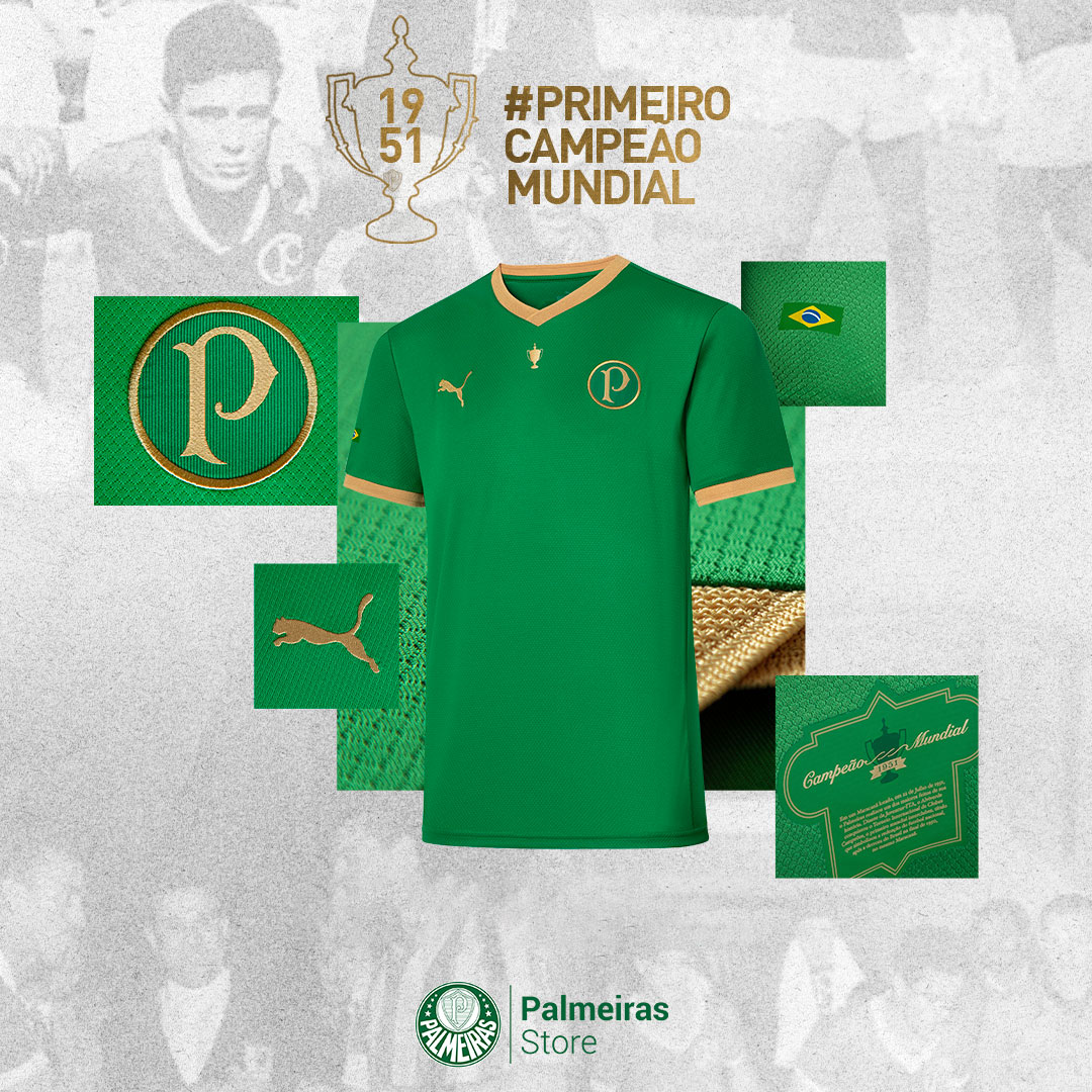 Palmeiras lança camisa comemorativa dos 70 anos da conquista da Copa Rio de 1951