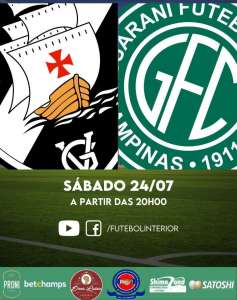 RÁDIO FI: Jornada deste sábado começa às 20h para Vasco x Guarani. Confira!
