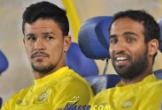 Atacante brasileiro Rafael Bastos, do Al Nassr, comemora chegada de compatriotas