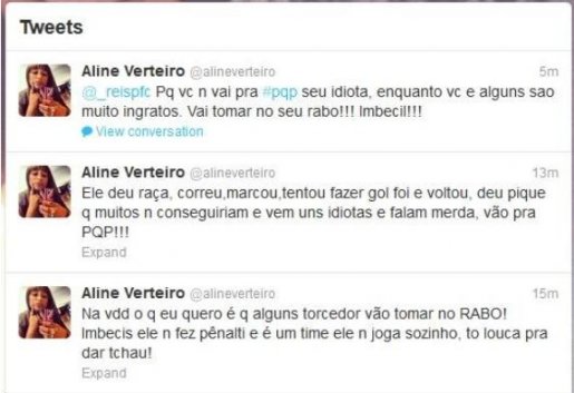 Polêmica! Esposa de volante xinga torcida do São Paulo: ‘Idiotas’