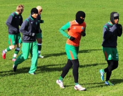 Que coragem! Time da Série B treina com termômetro a -2ºC