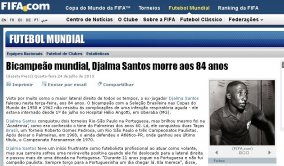 Djalma Santos é lembrado por sites internacionais