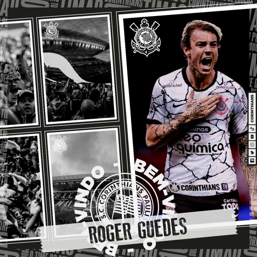 É oficial! Corinthians acaba com suspense e anuncia ex-atacante do rival Palmeiras 2 roger guedes 1