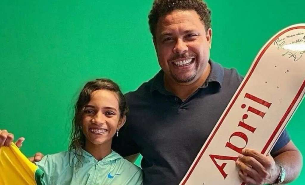 Ronaldo e Rayssa Leal se encontram em São Paulo: ‘Fenômeno de talento e simpatia’