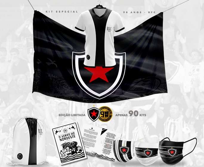 Botafogo Kit 90 Anos Homenagem Camisa Serie C 1938 e1631818037112